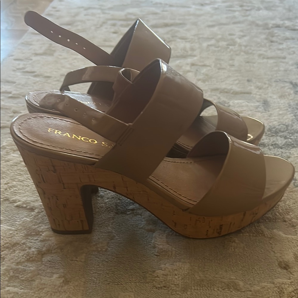 Franco Sarto Tan Platform Sandals